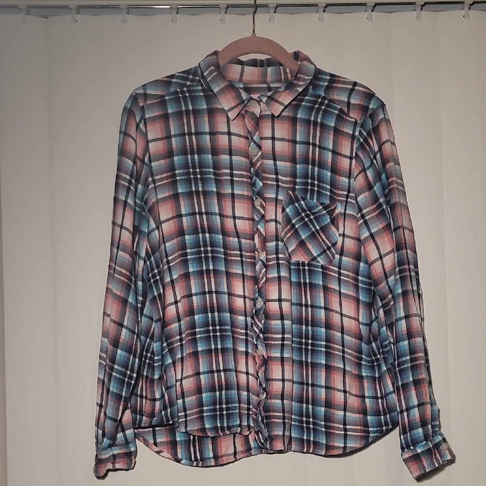 Universal Thread Goods Co. Long Sleeve Plaid Button-Up (XL)